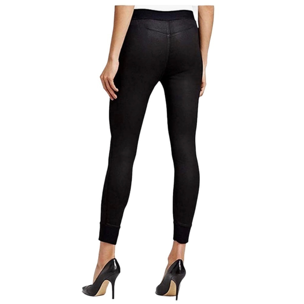 Rag & Bone The Danny Black Waxed Faux Leather Pull On Joggers Women’s 26 - Picture 2 of 11